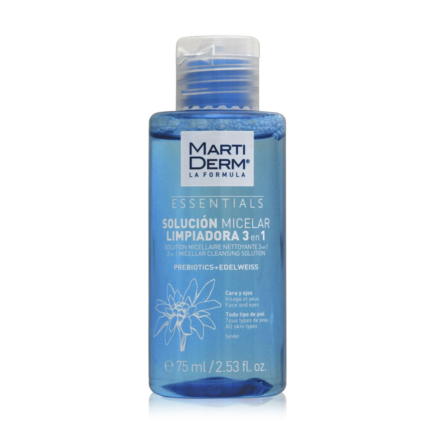 Очищувальний міцелярний розчин MartiDerm Essentials Cleansing Micellar Solution 3 в 1, 75 мл